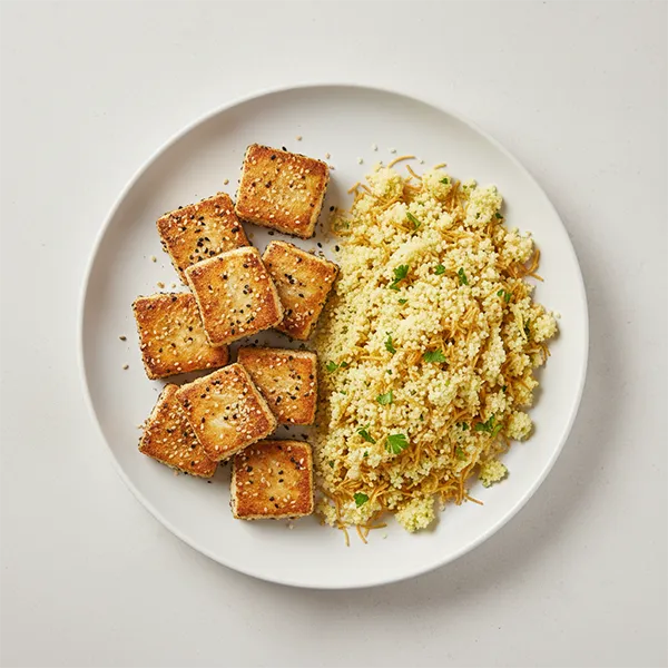 Arabic Style Fried Fish With Vermicilli Cous Cous